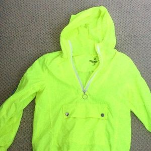 Neon waterproof/half zipper/one pocket